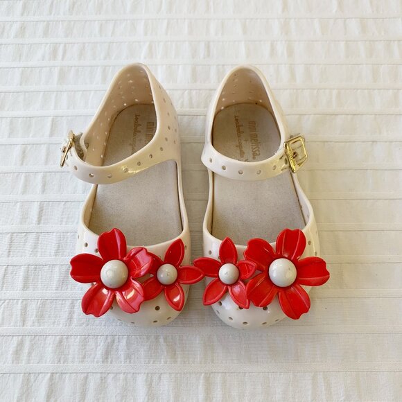 Mini Melissa + Isabela Capeto Floral Flats • Infant / Toddler Size 7 - Picture 1 of 10